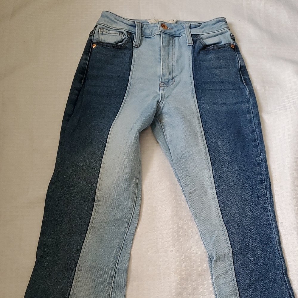 Y2k Altard State Trendy Multi-Blue Flare Jeans - Picture 7 of 15